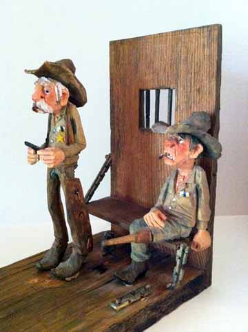 The Jail - Sheriff and One Legged Cowboy 
